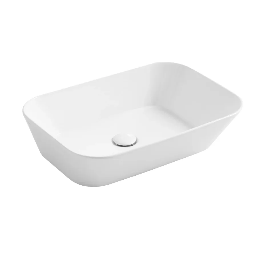 Умивальник WA 04 Wave Glossy white, Прямокутна, Simas