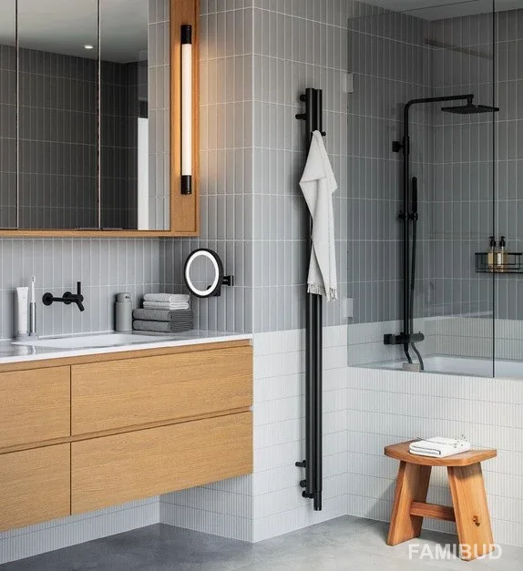 Рушникосушка Rolo Hanger Ral 9005 matt, 1200×95, Чорний, Terma