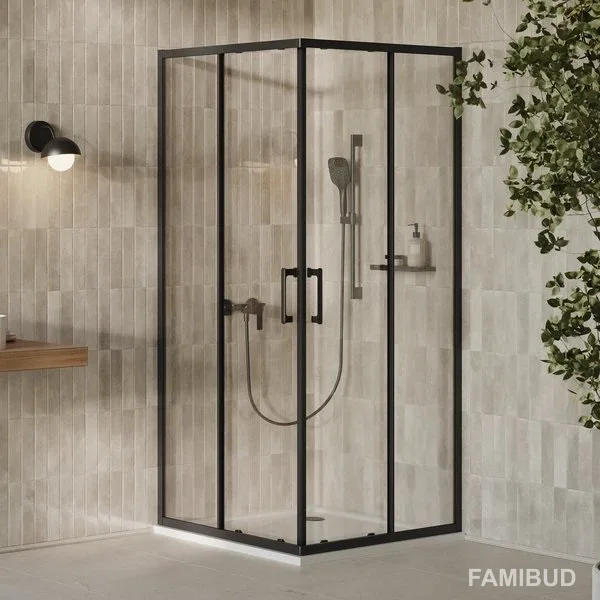 Душова кабіна X-Point Slim XPSRV2 90 Transparent, Чорний, Ravak