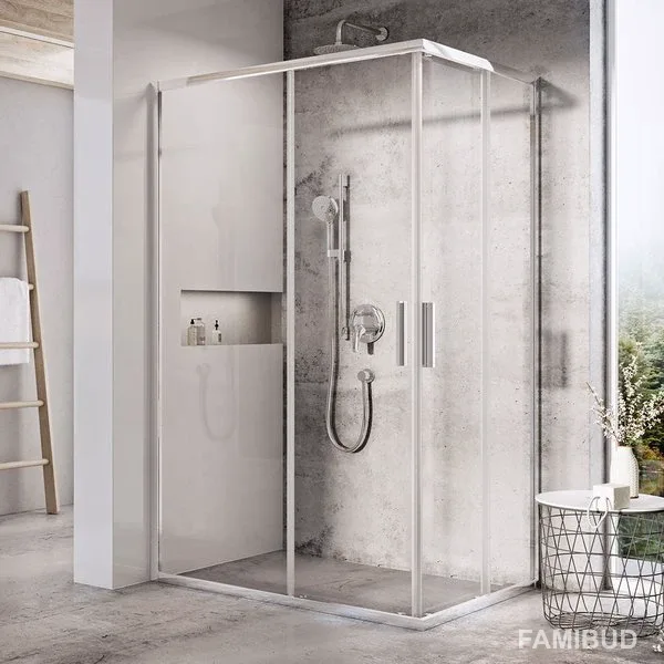 Душова кабіна половина BLSRV2K-80 Transparent, Квадратна, Ravak