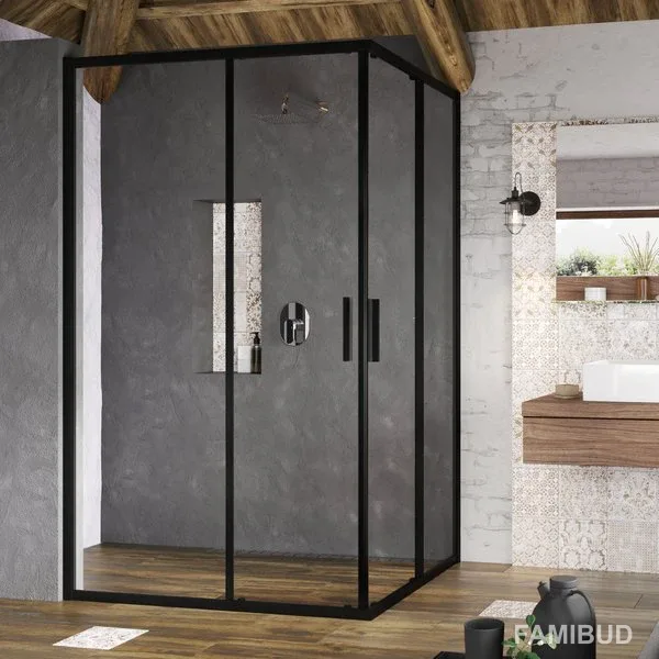 Душова кабіна половина BLSRV2K-90 Transparent Black, Ravak