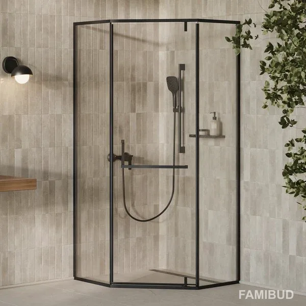Душова кабіна X-Point Slim XPSHP3 90 Transparent, Чорний, Ravak