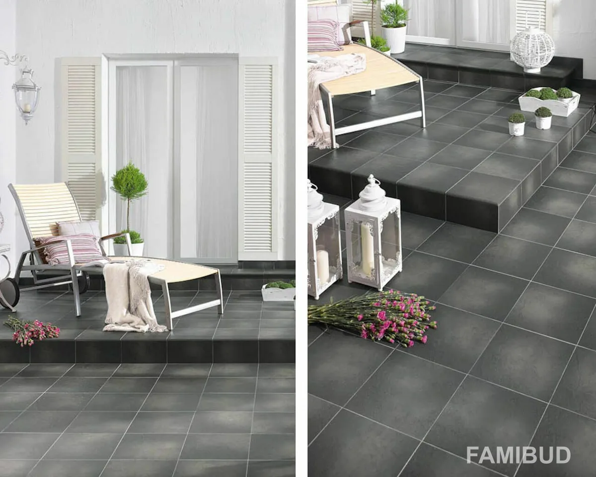 Сходинка з капіносом пряма 6071 Semir Grafit, 300×330×11, Paradyz