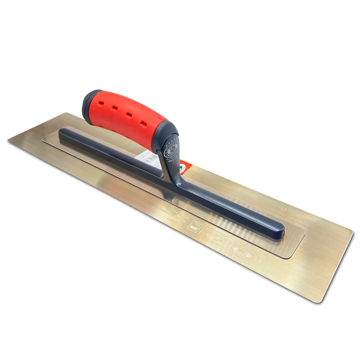 Терка закалена Stailess клеєна Super Flex 0.3 мм 16" ручка 2-компонентна, 406 мм 1273406-mh2k, Золото, сталь