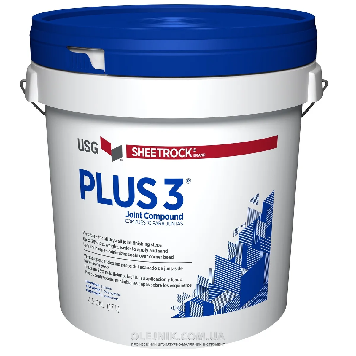 Plus Універсальна готова суміш для швів гіпсокартону Sheetrock, 17 л