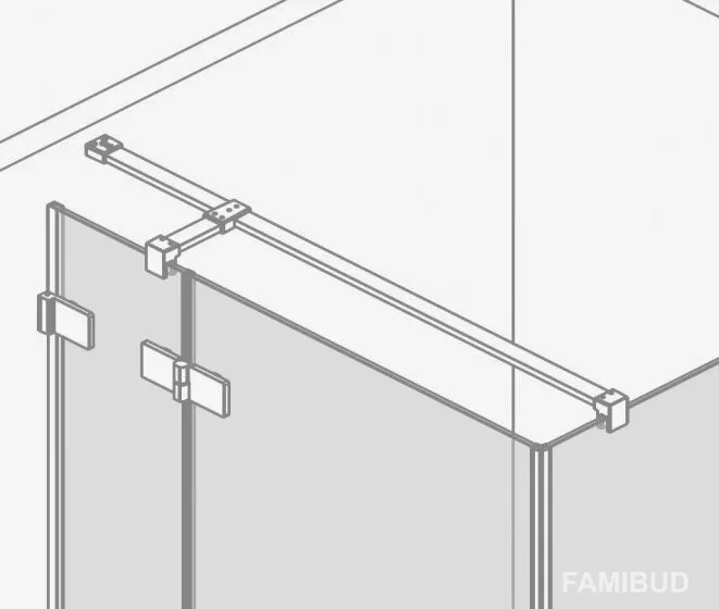 Хрестоподібний стабілізатор до скла 8mm, Хром, Radaway
