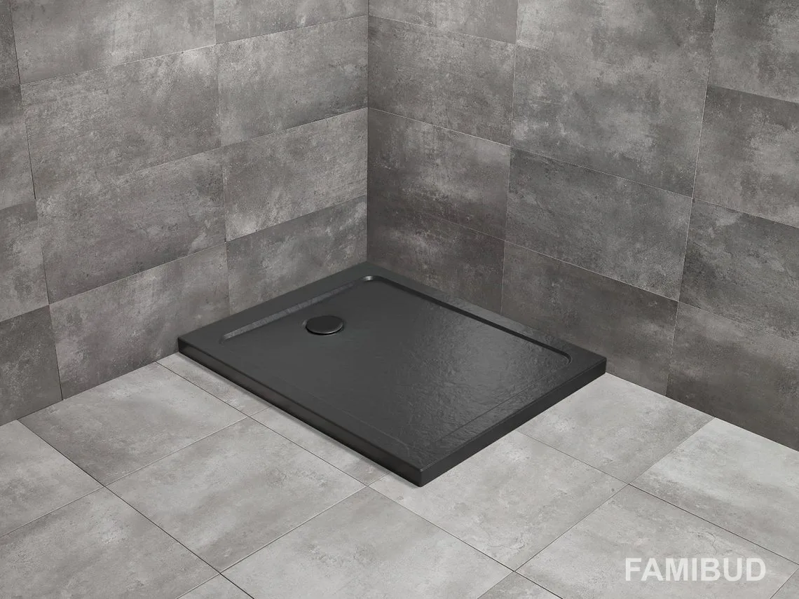 Душовий піддон Doros F Stone ×50, Чорний, Radaway
