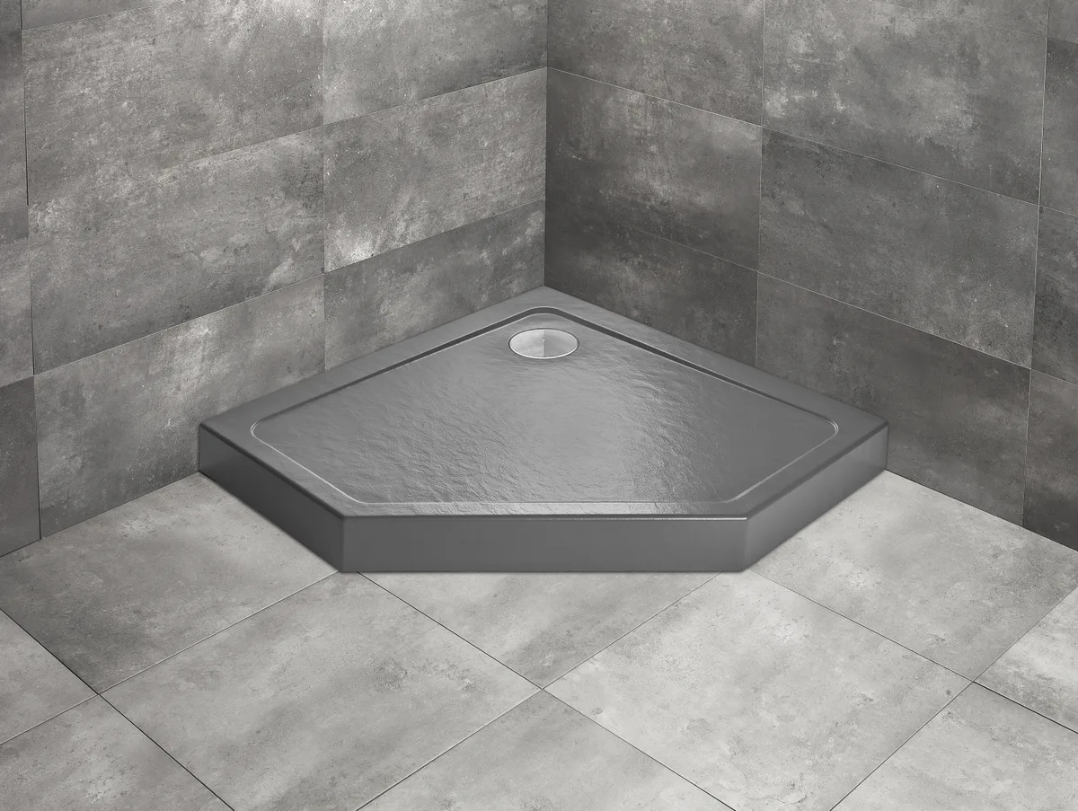 Душовий піддон Doros PT Compact Stone, Антрацит, Radaway