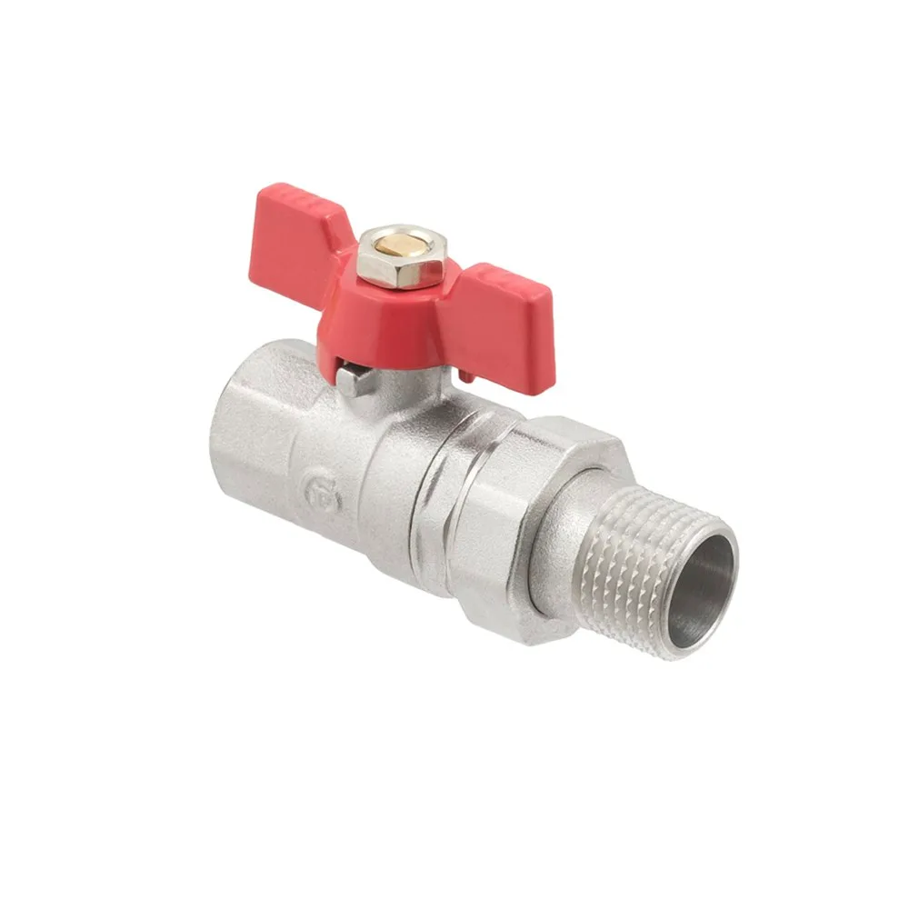 Кран кульовий з американкою PLM BASE ВЗ 3/4" метелик PVC02