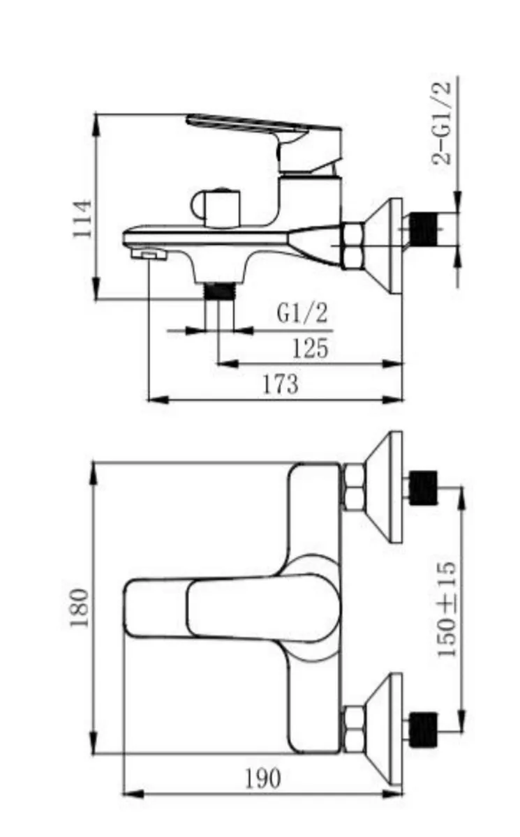 Змішувач для ванни VENTA BL305KC