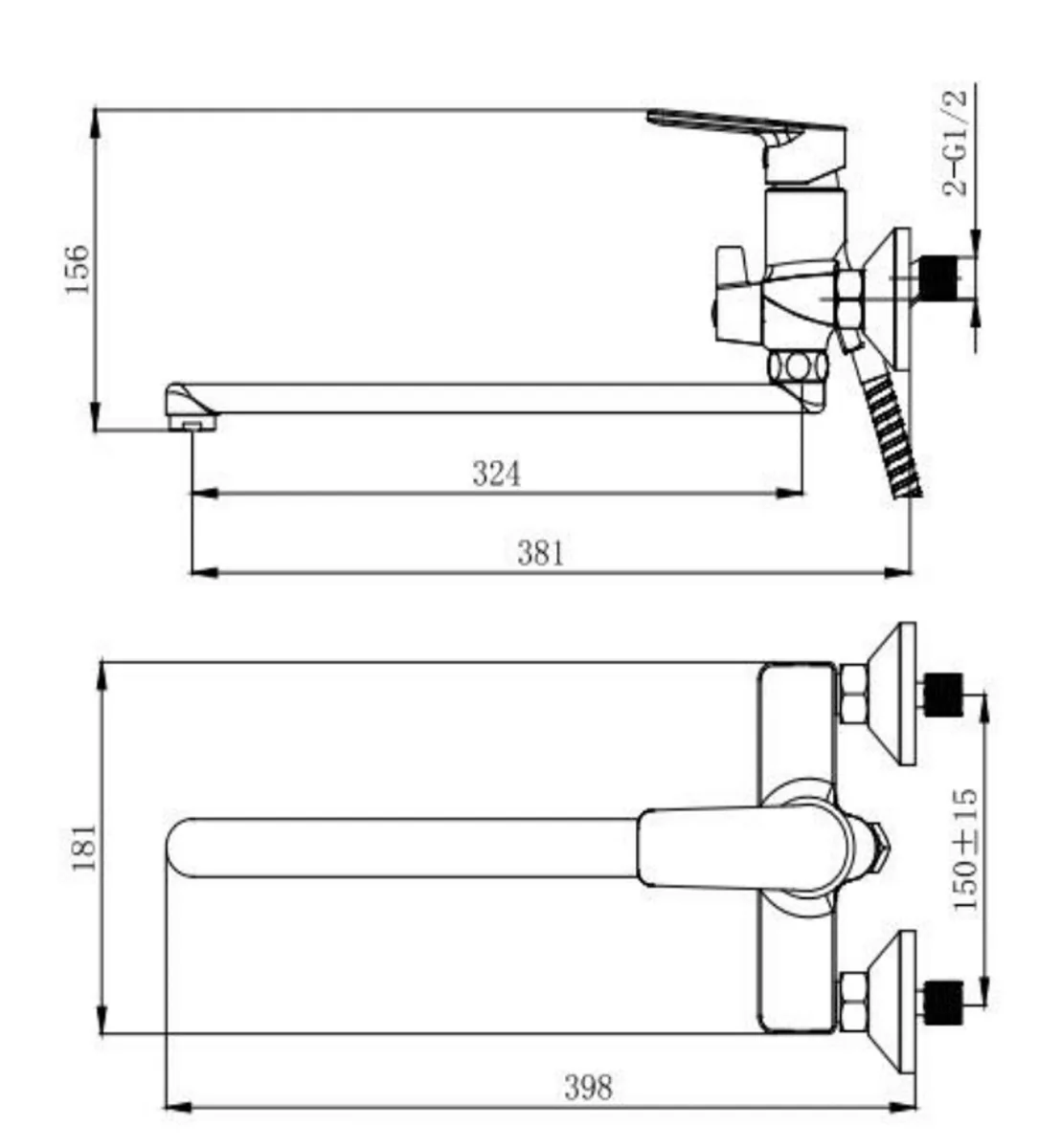 Змішувач для ванни VENTA BL305DC