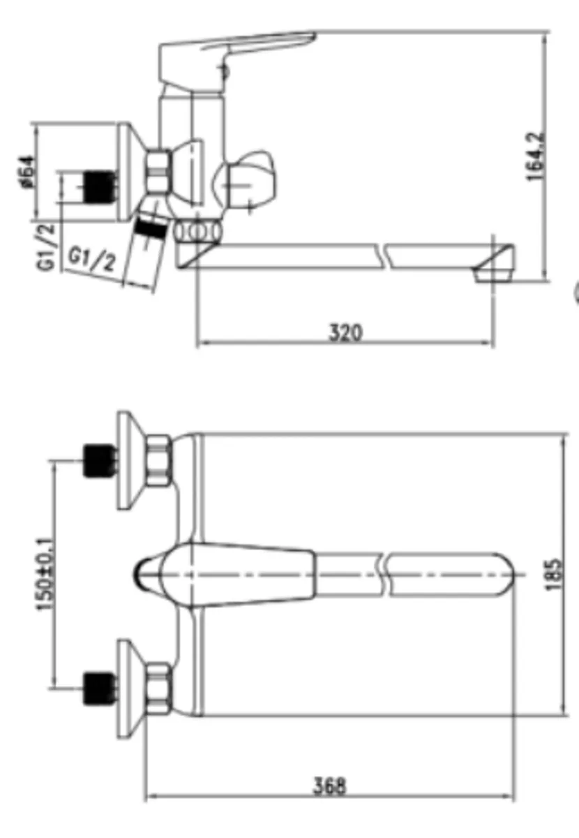 Змішувач для ванни VENTA BE305DC