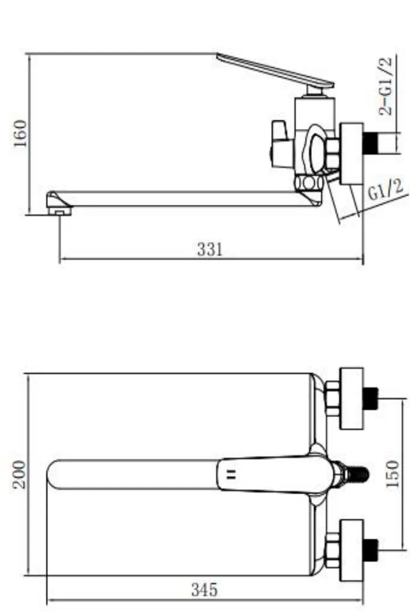 Змішувач для ванни VENTA BSP307DC