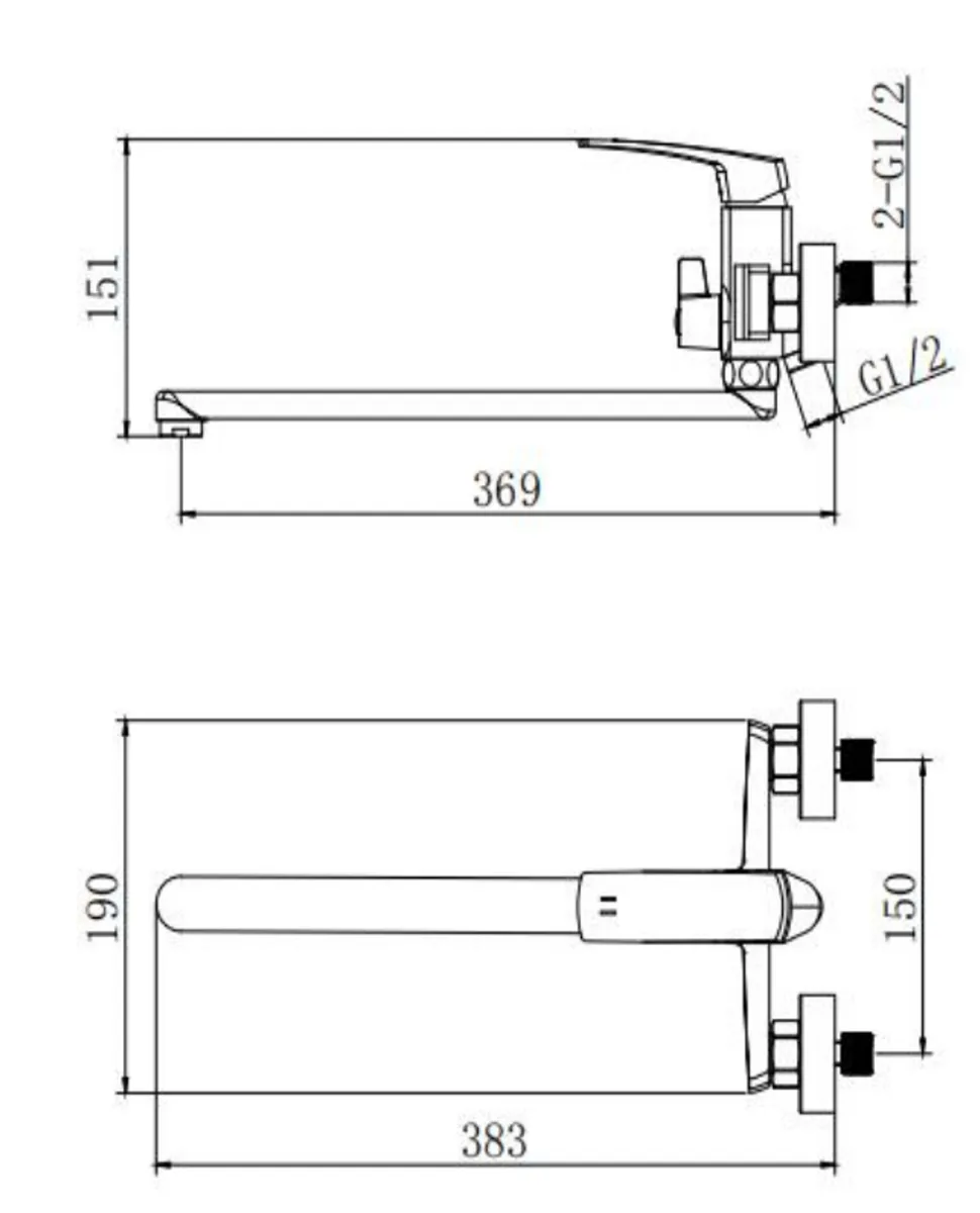 Змішувач для ванни VENTA BAQ337DC