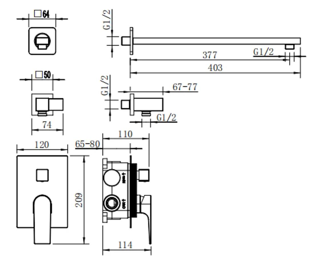 Змішувач для душа VENTA BME637SC
