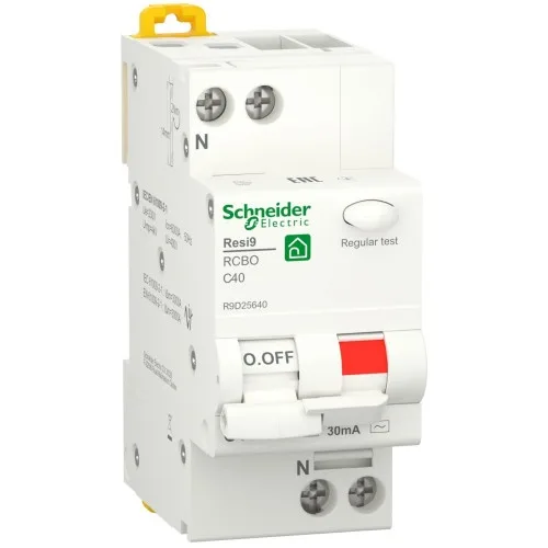Диференційний автомат 1P+N, 40A, RESI9, C, 30mA, АC, 6kA, Schneider (R9D25640)