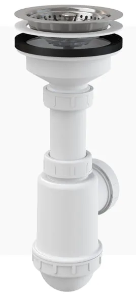 Сифон для мийки з нержавіючою решіткою Alcaplast ф50/40 A446-DN50/40