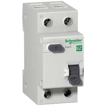 Диференційне реле(ПЗВ) 2P 20А, Easy9, 30mA, АС 4,5kA, Schneider (EZ9D34620)