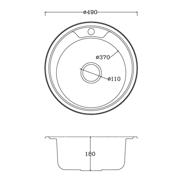 Мийка для кухні врізна VENTA Micro decor 490 VM4908D