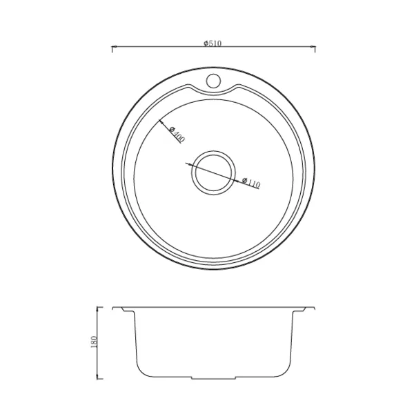 Мийка для кухні VENTA Micro decor 510 VM5106D