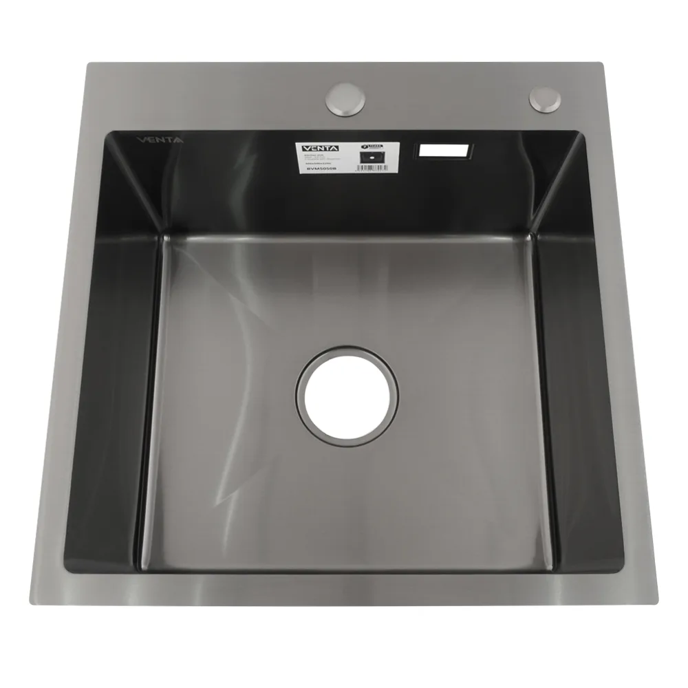 Мийка для кухні інтегрована VENTA Black 500×500 BVM5050B