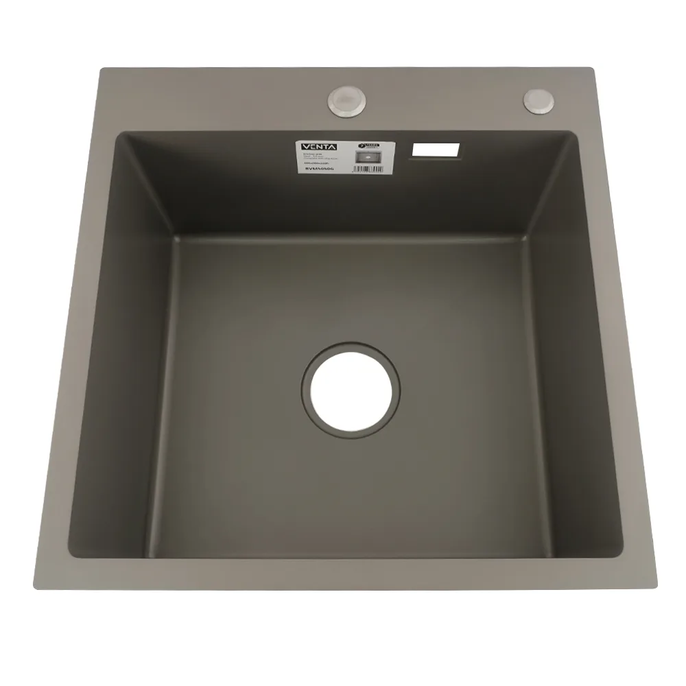 Мийка для кухні інтегрована VENTA Gray 500×500 BVM5050G