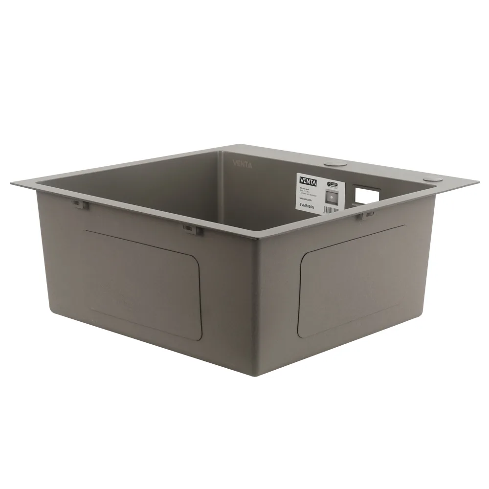 Мийка для кухні інтегрована VENTA Gray 500×500 BVM5050G