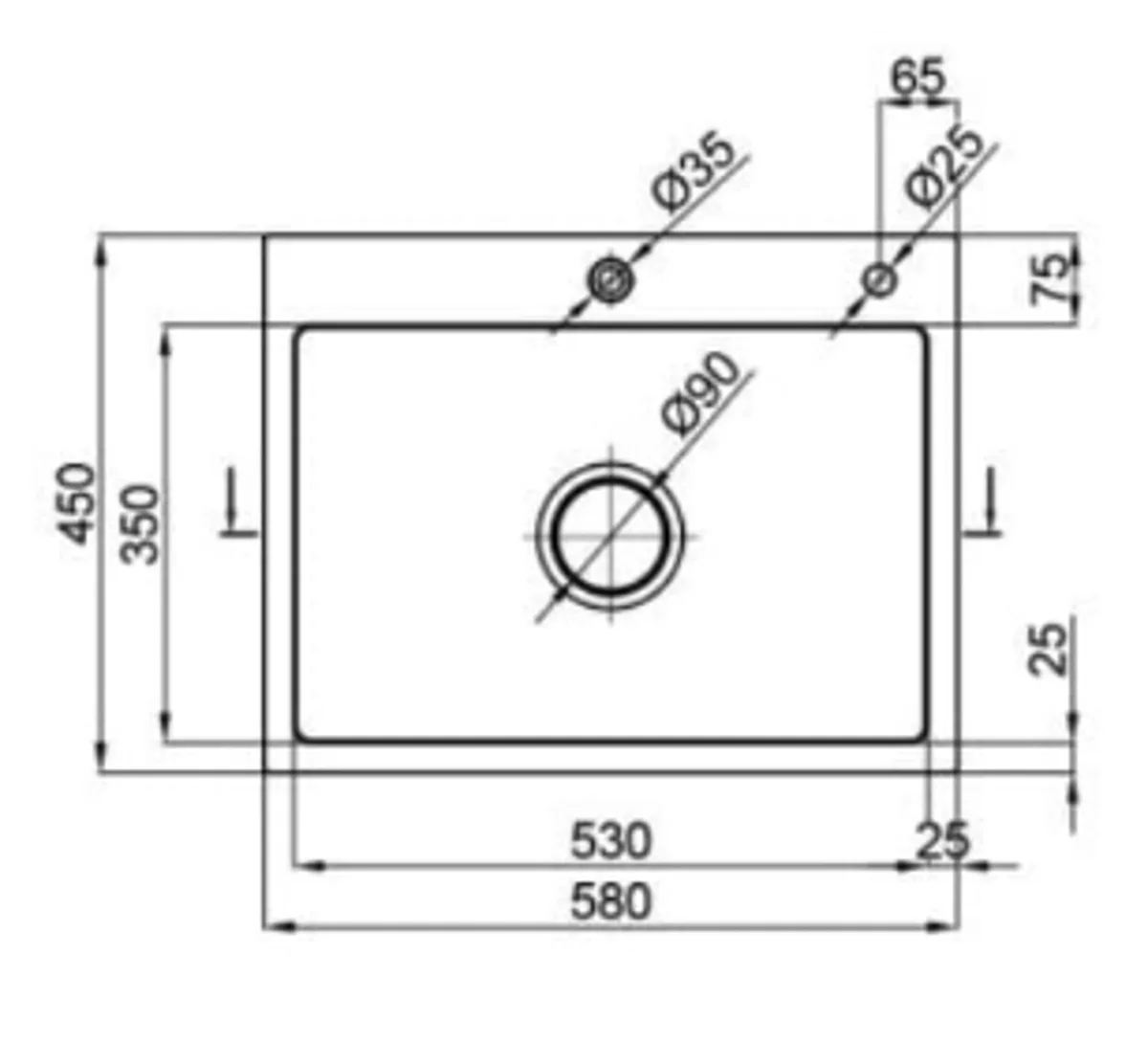 Мийка для кухні інтегрована VENTA Brushed 580×450 BVM5845