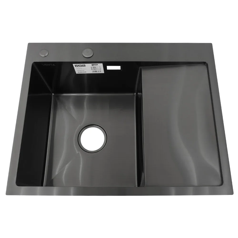 Мийка для кухні інтегрована VENTA Black 630×500 BVM6350B