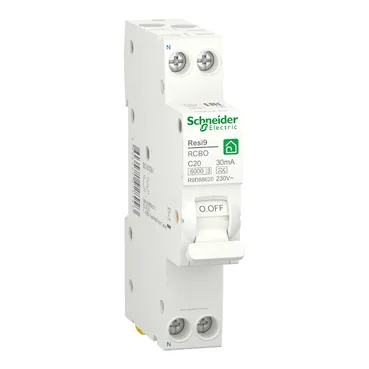 Диференційний автомат 1P+N, 20А, 1P, RESI9, C, 30мA, тип А, 6кA (R9D88620)