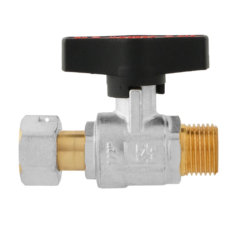 Кран кульовий з накидною гайкою Raftec GOLD PN64 ВЗ 1/2" GRGMS1