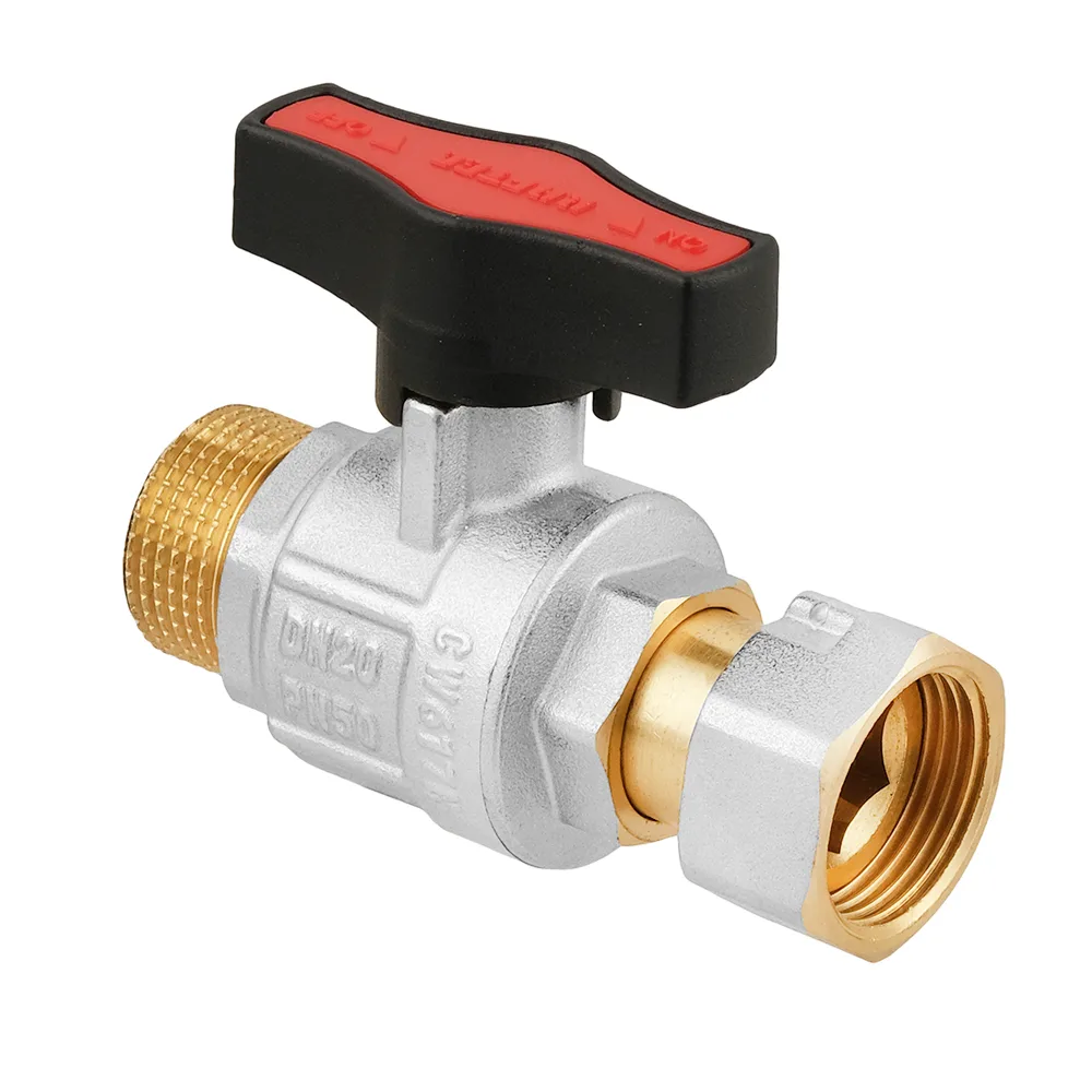 Кран кульовий з накидною гайкою Raftec GOLD PN50 ВН 3/4" GRGMS2