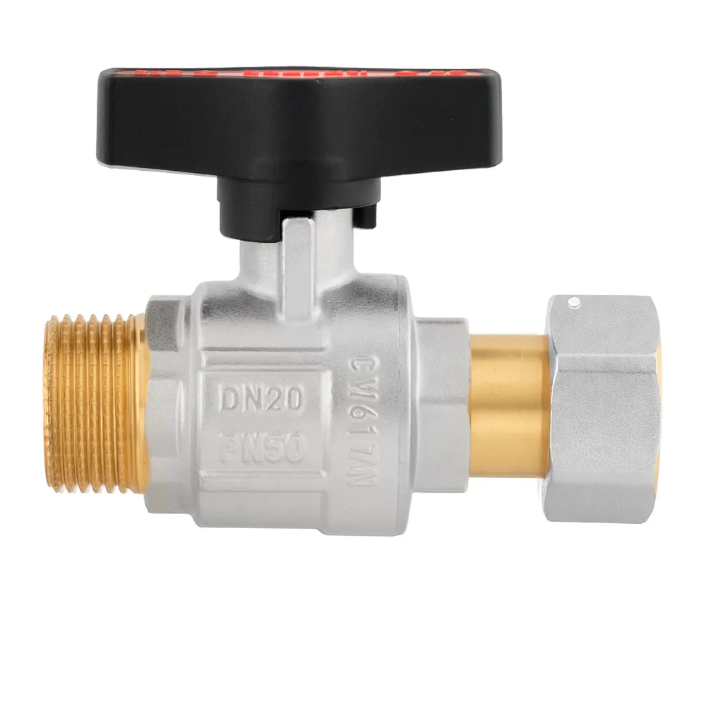 Кран кульовий з накидною гайкою Raftec GOLD PN50 ВН 3/4" GRGMS2