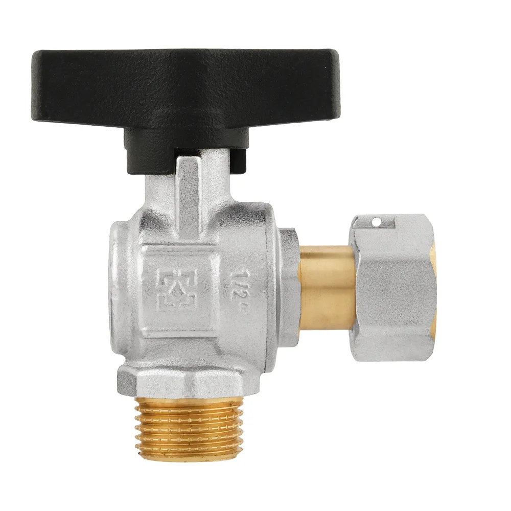 Кран кутовий кульовий з накидною гайкою Raftec GOLD PN64 ВЗ 1/2" GRGA1
