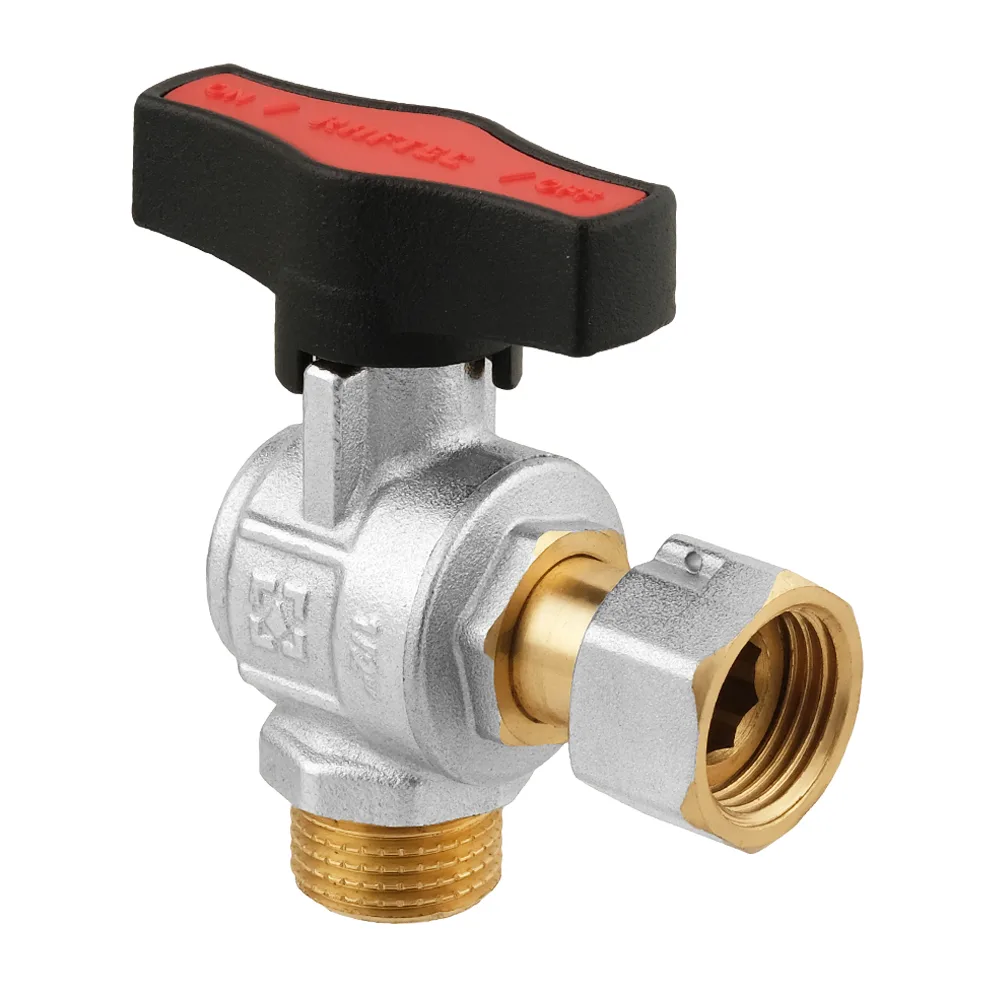 Кран кутовий кульовий з накидною гайкою Raftec GOLD PN64 ВЗ 1/2" GRGA1