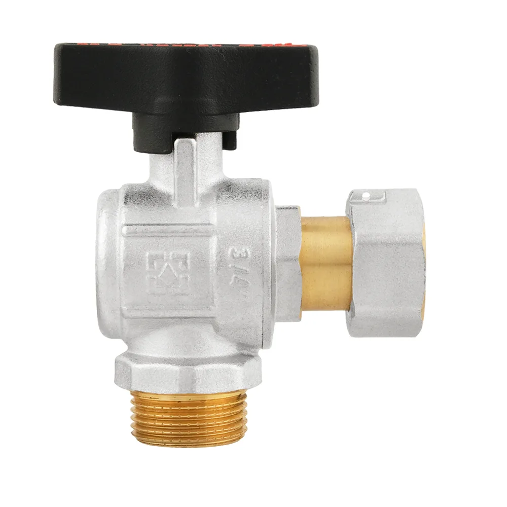 Кран кутовий кульовий з накидною гайкою Raftec GOLD PN50 ВН 3/4" GRGA2
