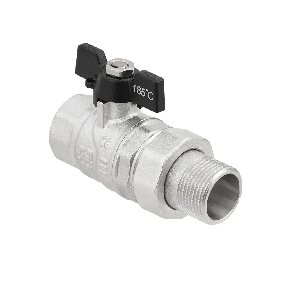 Кран кульовий з американкою Raftec BLACK PN40 ВЗ 3/4" метелик DRBS2