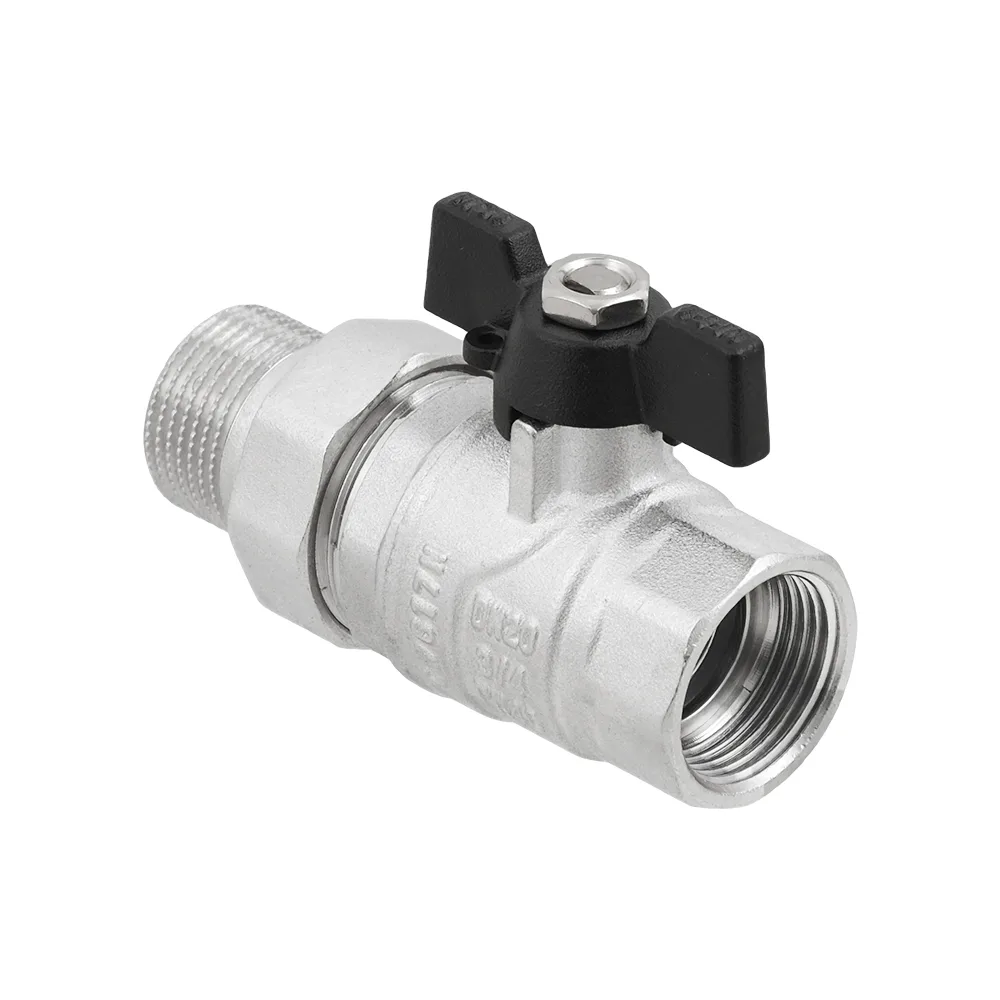 Кран кульовий з американкою Raftec BLACK PN40 ВЗ 3/4" метелик DRBS2