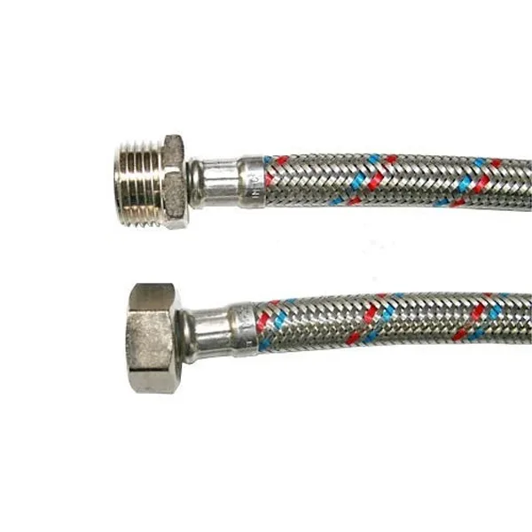 Підводка гнучка д/води 1/2"х1/2"нв 0,6 м HLV Flex лат.