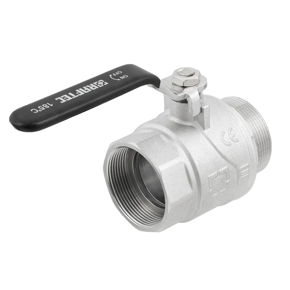 Кран кульовий Raftec BLACK PN25 ВЗ 2" ручка DRH61