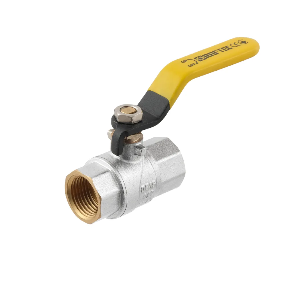 Кран кульовий Raftec YELLOW PN40 ВВ 1/2" ручка GRH1