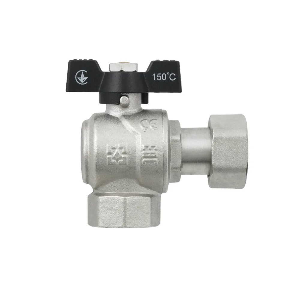 Кран кутовий з накидною гайкою Raftec PN40 ВВ 3/4" метелик DRBZ2