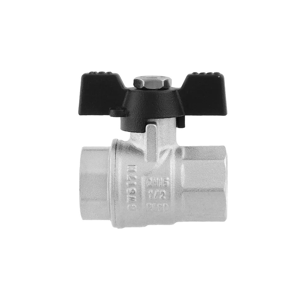 Кран кульовий Raftec BLACK PN50 ВВ 1/2" метелик DRB1