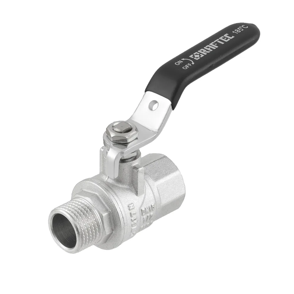 Кран кульовий Raftec BLACK PN50 ВЗ 1/2" ручка DRH11