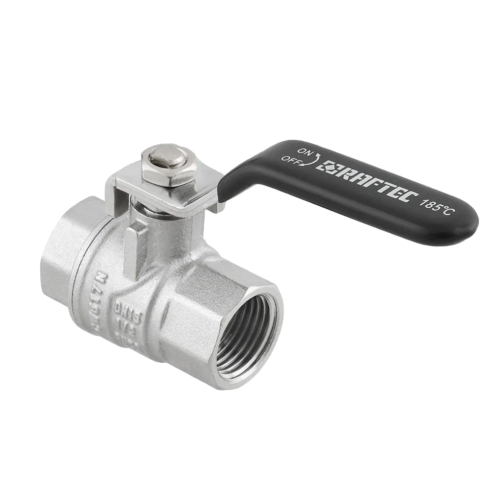 Кран кульовий Raftec BLACK PN50 ВВ 1/2" ручка DRH1