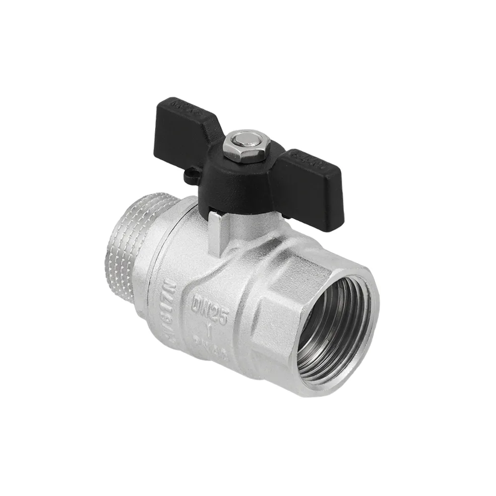 Кран кульовий Raftec BLACK PN40 ЗВ 1" метелик DRB31