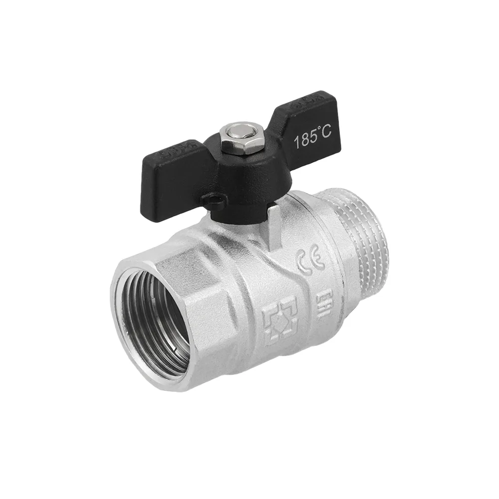 Кран кульовий Raftec BLACK PN40 ЗВ 1" метелик DRB31