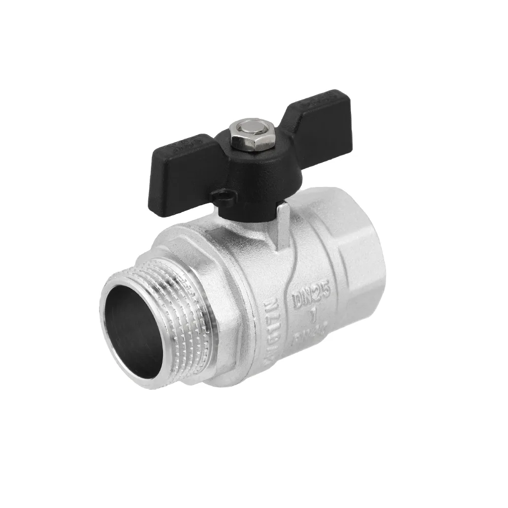 Кран кульовий Raftec BLACK PN40 ЗВ 1" метелик DRB31