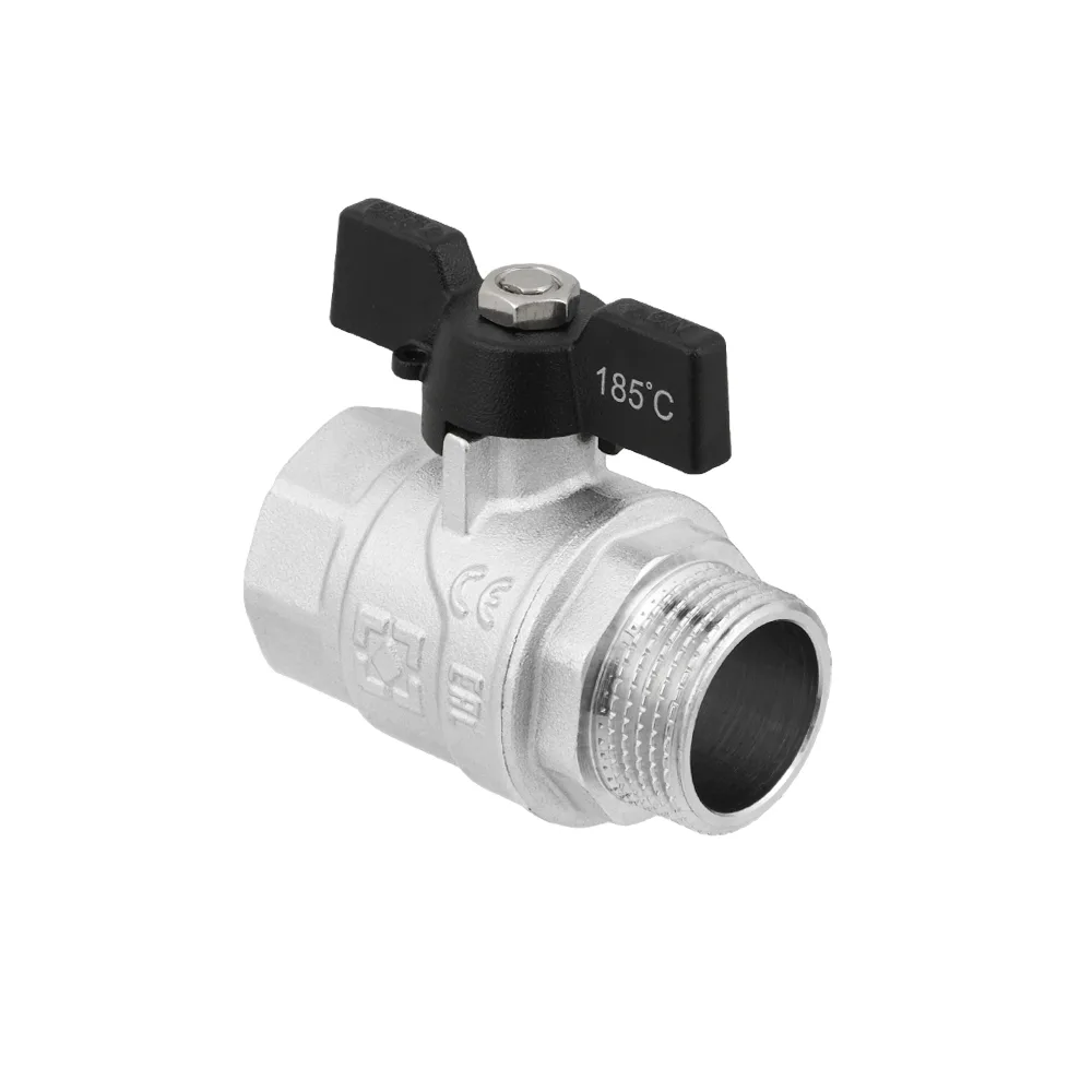 Кран кульовий Raftec BLACK PN40 ЗВ 1" метелик DRB31