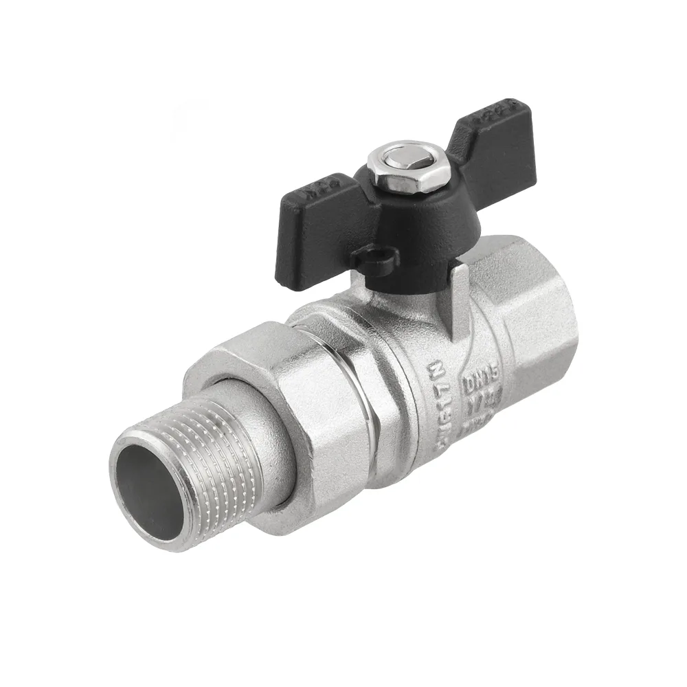 Кран кульовий з американкою Raftec BLACK PN50 ВЗ 1/2" метелик DRBS1